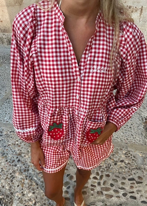 Bobbie bluse Red Checks Sissel Edelbo 